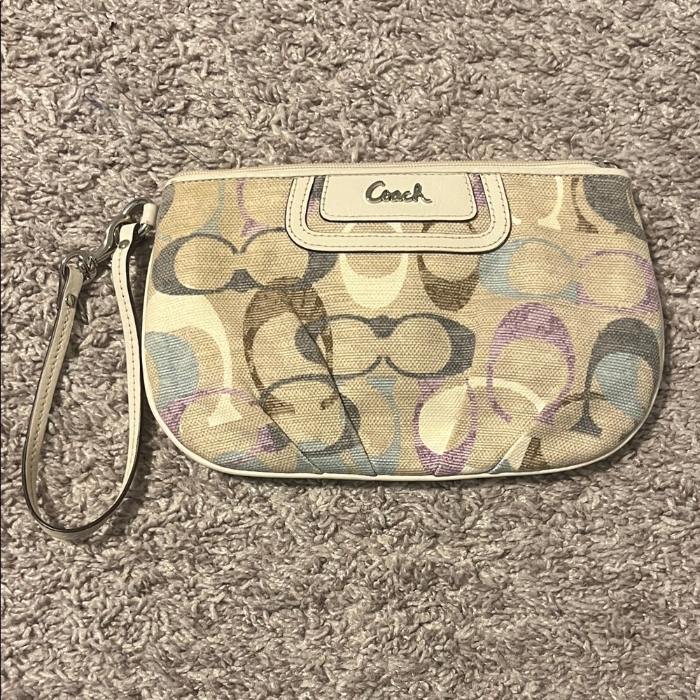 Coach Multicolor Signature Wristlet